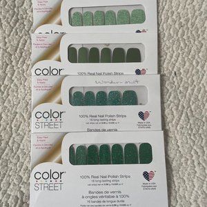 RETIRED COLOR STREET NAIL POLISH STRIPS BUNDLE - GREENS